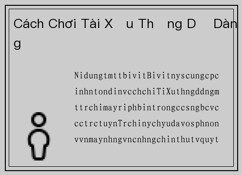 Cách Chơi Tài Xỉu Thắng Dễ Dàng