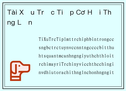 Tài Xỉu Trực Tiếp Cơ Hội Thắng Lớn