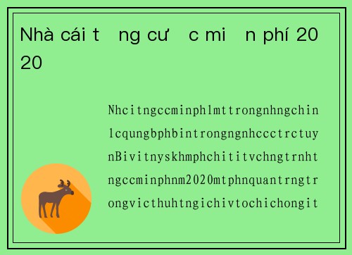 Nhà cái tặng cược miễn phí 2020