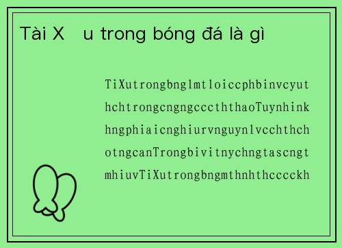 Tài Xỉu trong bóng đá là gì