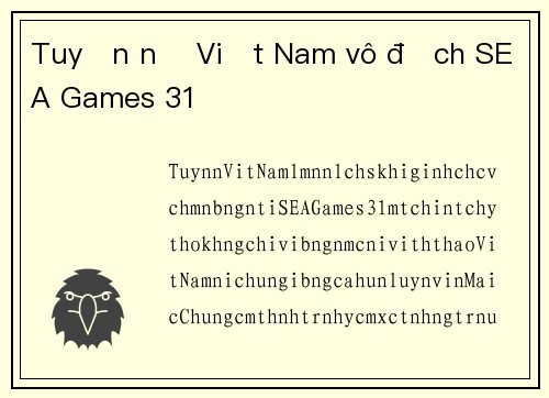 Tuyển nữ Việt Nam vô địch SEA Games 31