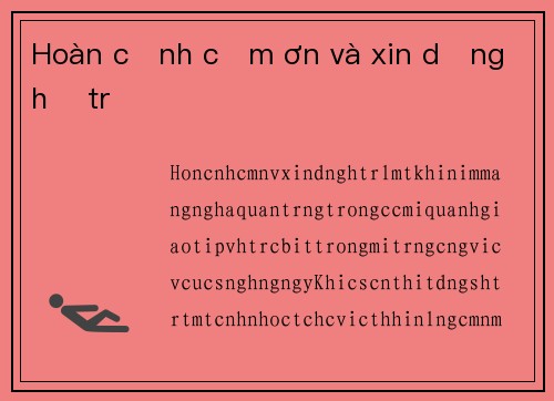 Hoàn cảnh cảm ơn và xin dừng hỗ trợ